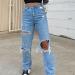 Uninevp Ripped Baggy Jeans for Teen Girls and Women - High Waisted Streetwear Fashion Denim - Buy Online on GoSupps.com