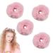 Venrodi Pink Fuzzy Scrunchies Halloween Pom Pom Hair Tie Furry Hair Elastics Bands Faux Fur Fluffy Ponytail Holder Hair Cute Accessories Women Girls