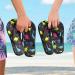 Mnsruu Animal Paw Print Flip Flops for Men & Women | Black Spa Hotel & Travel Sandals - Buy Online on GoSupps.com