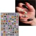 Halloween Nail Stickers 12 Sheets Self-Adhesive Nail Decal Pumpkin Cobweb Ghosts Nail Art Decoration Design Supplies - Buy Online on GoSupps.com