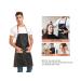 PERFEHAIR Durable Waterproof Barber Apron for Hair Stylists | Soft Stylish & Functional with 3 Pockets | Ideal for Salon Cosmetology & Pet Grooming - Unisex Black - Buy Online on GoSupps.com