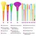 UCANBE 12pcs Rainbow Makeup Brushes Set - Premium Synthetic for Face Eyes Shadow, Foundation, Blush, Eyeliner, Eyebrow - Includes Concealer and Cream Blending - Professional Make Up Brush Kit - Buy Online on GoSupps.com