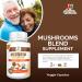 Activa Naturals Mushroom Supplement - 120 Veggie Capsules with Turkey Tail, Reishi, Lion's Mane, Maitake, Cordyceps, Chaga, Shiitake Mushrooms - Buy Online on GoSupps.com