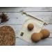 New Living Kork Massage Ball Set | Sustainable Trigger Point Therapy | Ideal for Back & Muscle Massage | Includes Cork Peanut Roller & Erd Nut with Bags - Buy Online on GoSupps.com