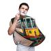 Lisbon Tram Pattern Print Beard Bib Apron For Men Beard Hair Catcher For Men Shaving Trimming Beard Cape Cloth Black