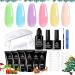 Beetles Gel Poly Extension Nail Kit - 6 Colors Blue Green Nude Pink | UV Lamp, Base & Top Coat for Summer Nails - Buy Online on GoSupps.com