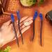 Magibeads 4 Pieces Wooden Hair Sticks for Women Natural Ebony (Black Sandalwood) with resin Handmade Carved Hair Pins Chinese Chignon Japanese Chopsticks for Long Hair Buns (Blue) - Buy Online on GoSupps.com