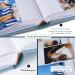 Buy Linen Photo Album 10x15 for 300 Photos | Perfect for Baby Wedding & Family Memories - Cyan-Blue - Buy Online on GoSupps.com