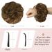 Buy RUWISS Informantable Hartication 100% Real Hair Rose Dot Scrunchies for Women - Golden Chestnut & Light Blonde Streaks | International Shipping - Buy Online on GoSupps.com