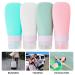 Leak Proof Silicone Travel Bottles Set - 4 Pack 2oz Squeezable Toiletry Containers for Shampoo, Lotion, Soap - Refillable & Portable - Buy Online on GoSupps.com