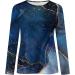 Pullover Women's Winter Sweatshirt Women's Daily Summer Print O Neck Tops Three-Quarter Sleeve Crew Neck T-Shirt Printed Loose Side Split Blouse Tunic Turtleneck Pullover Women's Pullover Autumn Blue XXL - Buy Online on GoSupps.com
