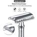 Baili BD191C Double-Sided Safety Razor - Rust-Free Reusable Manual Razor with Long Grip for Her - Long Handle Silver BR191T - Buy Online on GoSupps.com