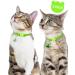 Taglory Reflective Cat Collar - 2-Pack Adjustable Safety Collars for Cats & Kittens | 19-32cm Green with Bell - Buy Online on GoSupps.com