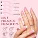 U-Shinein French Press On Nails 9 Colors French Fake Nails Full Cover French Nail Tips 135 Pieces Short False Nails with Pre-Applied Base Coat & Tip Primer Pre-made French Tips for Women 04 - Buy Online on GoSupps.com