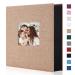 Miaikoe Photo Album 6x4 400 Pockets Slip in Large Capacity Album for Family Wedding Anniversary Linen Album Book Holds 400 Vertical 10x15cm Photos(400 Pockets Khaki) 400 Pockets Khaki