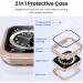 Goton 2 in 1 Waterproof Rugged Case for Apple Watch 40mm Series 6/5/4/SE - Rose Gold | 360 Protective Glass Face Cover & Bumper for iWatch Accessories - Buy Online on GoSupps.com