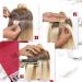 Moresoo 60cm Real Hair Tape Extensions - Ombre Black & Silver Balayage Invisible 50g Long Hair Extensions - Buy Online on GoSupps.com