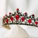 SweetV Red Crystal Princess Crown Tiara for Women - Perfect for Weddings, Proms, Birthdays, and More! - Buy Online on GoSupps.com