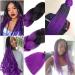 Ombre Braiding Hair Extensions - 24 Inch Jumbo Synthetic Black to Purple - 6Pcs 100g Crochet Hair - Buy Online on GoSupps.com