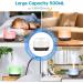 LONID 500ml Wood Grain Essential Oil Diffuser for Large Room Home Aromatherapy - Cool Mist, Black Wood Grain with Oil - Buy Online on GoSupps.com