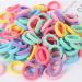 AHENOD 100PCS Small Hair Ties  Seamless Elastic Ponytail Holders  Baby Elastics Hair Bands  Cotton Toddler Hair Ties for Girls and Kids (Multicolor)
