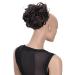 CAISHA Wavy Chocolate Brown Bun Hairpiece - DM15cm Hepburn Style Updo Hair Tie | Perfect for Elegant Hairstyles - Buy Online on GoSupps.com