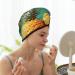 Banana Strawberry Pineapple Print Dry Hair Cap for Women Coral Velvet Hair Towel Wrap Absorbent Hair Drying Towel with Button Quick Dry Hair Turban for Travel Shower Gym Salons - Buy Online on GoSupps.com