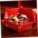 Holibanna Snack Plate 2pcs Spring Festival Decoration Chinese Style Candy Container Candy Box Bride Dried Fruit Plate - Buy Online on GoSupps.com