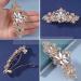 Yheakne Crystal Wedding Hair Clip Barrette - Gold Rhinestone Bridal Headpiece for Women and Girls - Buy Online on GoSupps.com