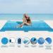 WELLAX Beach Blanket 9x10 Ft - Waterproof, Sandproof, Lightweight Mat for 8 Persons - Quick Drying, Durable, 8 Pockets, 4 Stakes - Great for Picnic, Camping, Travel - Blue - Buy Online on GoSupps.com