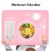 Gitaor Montessori Kids Silicone Placemat | Non-Slip Toddler Dining Table Mat | Dishwasher Safe Baby Placemat | Pink & Purple - Buy Online on GoSupps.com