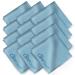 Care Touch Microfiber Cleaning Cloths, 12 Pack - Cleans Eyeglasses, Screens, Lenses, Phones, Other Delicate Surfaces - Large Lint Free Microfiber Glasses Cleaning Cloths - 6"x7" Blue
