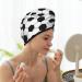 Hair Towel Wrap - Quick Drying Soccer Ball Design | Hair Turban with Button for Effortless Drying - Buy Online on GoSupps.com