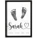Del m Â  Unique Personalized Baby Footprint Milestone Poster | Custom Baby Room & Children's Room Decoration | Name & Heart Design - Buy Online on GoSupps.com