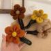 4 PCS Plush Flower Hair Clips for Women - Elegant Duck Bill Hairpin Set - Buy Online on GoSupps.com