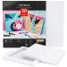 ARTEZA Mixed Media Paper Foldable Canvas Pad  9.5x9.5 Inches  20 Sheets  DIY Frame  Heavyweight Multimedia Paper  228 lb  370 GSM  Acid-Free  Art Supplies for Painting & Mixed Media Art