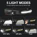 Rechargeable Headlamp 2 Pack for Adults | 230 Bright Beam & Spotlight | Motion Sensor, 6 Modes | Lightweight Head Lamps Flashlight for Repairing, Camping, Running, Cycling | Black - 2 - Buy Online on GoSupps.com