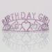 AOPRIE Purple Silver Birthday Crown for Women | Rhinestone Crystal Tiara for Girls - Buy Online on GoSupps.com