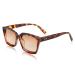 FEISEDY Reader Sunglasses for Women Men Square Tinted Reading Glasses B2895 Leopard Frame & Gradual Tea Lens 2.5 x