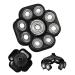 T tes de rechange pour rasoir Fixation lectrique 9 t tes lames universelles double anneau vitesse extr me couteaux flottants tanches | Toilettage de pr cision pour hommes rasage sec et hu Black