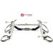 Copper Roller Ported Pelham Blue Sweet Iron Horse Bit Snaffle with Hook and Chain (5") - Buy Online on GoSupps.com