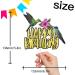 Yellow Glitter Bird Flower Happy Birthday Cake Topper Flying Nature Theme Decor Supplies Woman Lady Birthday Party Decorations - Buy Online on GoSupps.com