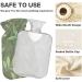 Naanle Hot Water Bottle - 1L Transparent Green Leaves | Pain Relief & Heat Therapy for Back Hands & Feet - Buy Online on GoSupps.com