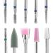 Cobee 10 Pcs Nail Drill Bits Set 3/32" Tungsten Steel Drill Bits for Cuticle Nail Cutter Diamond Cone Shape Carbide Bit Cuticle Remover Nail Extension Bits for Acrylic Gel Nails Cuticle Manicure Tool