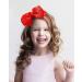 Red Lace Bow Headband for Girls Kids - Big Ribbon Hair Hoop for Christmas Party - Buy Online on GoSupps.com