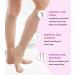 GABRIALLA Sheer Knee High Compression Stockings (20-22 mmHg) - Closed Toe, Beige, Medium - Buy Online on GoSupps.com