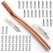 Asenum eyebrow razor with 20 pieces of razor blades matt-rose gold face hair remover for women made of metal zinc alloy facial razor for eyebrows & peach fluff (weight: 42g)