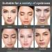Professional Waterproof Eyebrow Stamp Stencil Kit | Long Lasting Buildable Eyebrow Powder | 10 Styles Stencils | 2 Pen Brushes & Knife | Medium Brown - Buy Online on GoSupps.com