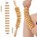 Wooden Massage Roller & Back Massage Roll Ropes | 12 Rolls 360 Curved Muscle Roller for Pain Relief & Anti-Cellulite | Shop Internationally - Buy Online on GoSupps.com