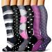 Compression socks for men and women ideal for running sports varicose veins travel 02 Black/Grey/Black/Grey/Red/Grey L-XL